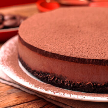 Uma receita deliciosa de Cheesecake de chocolate belga