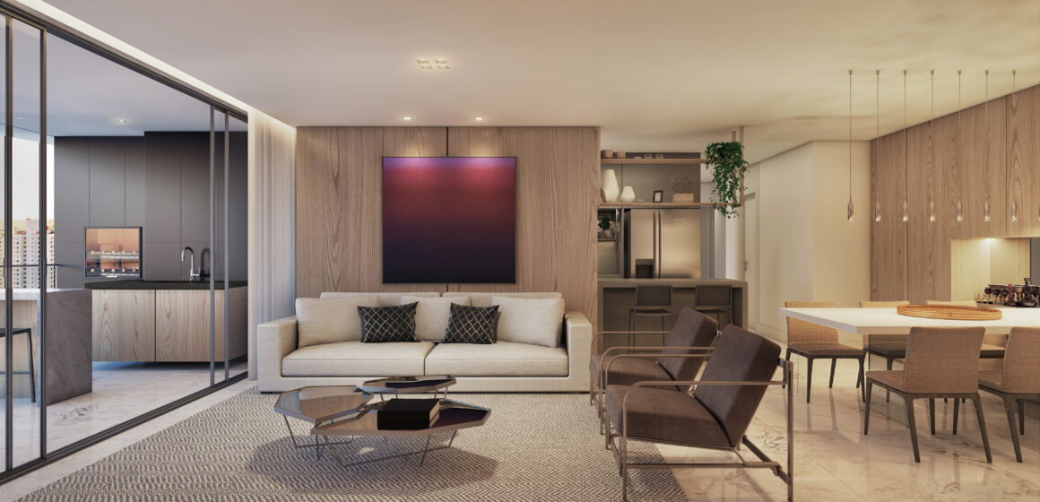 7 projetos de salas de estar em conceito aberto