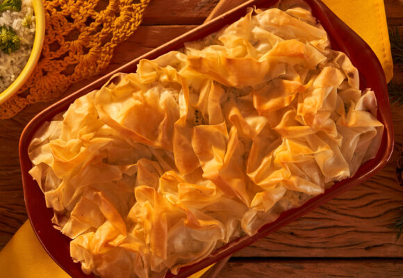 Receita de Bacalhau Crocante com Arroz de Brócolis