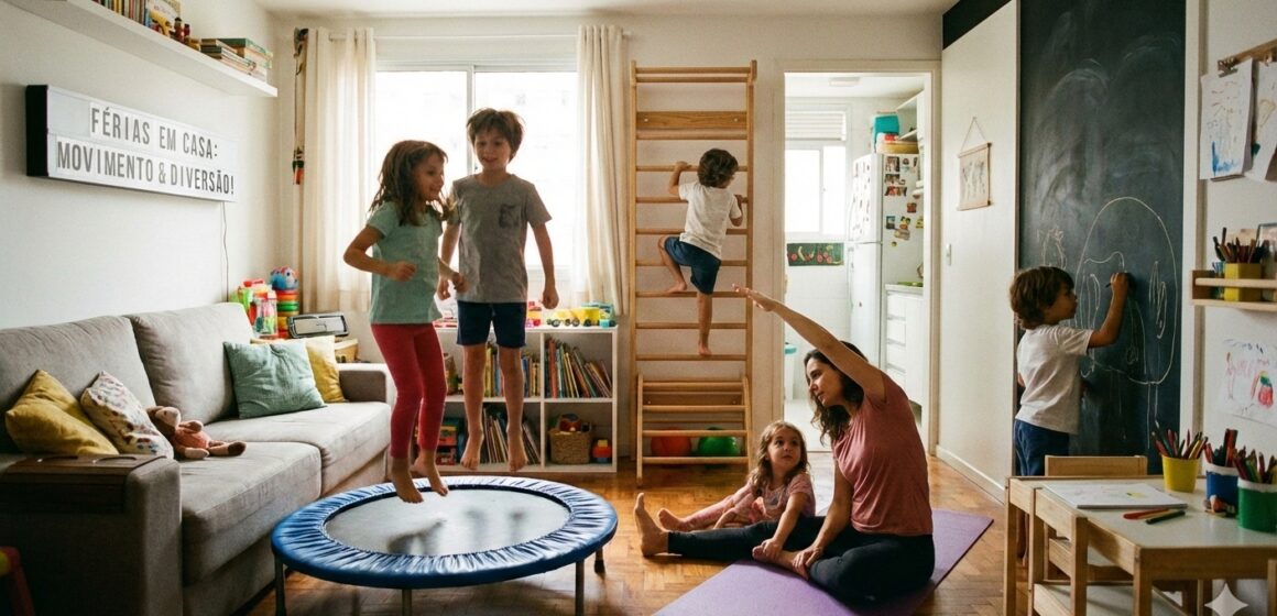 Ferias-Apartamento Férias escolares em casa: como manter as crianças ativas com brincadeiras em família