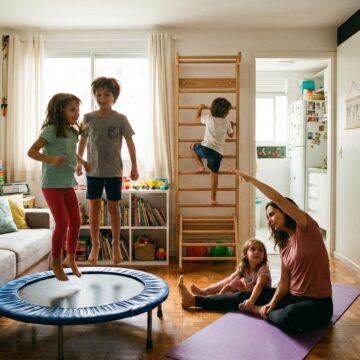 Férias escolares em casa: como manter as crianças ativas com brincadeiras em família