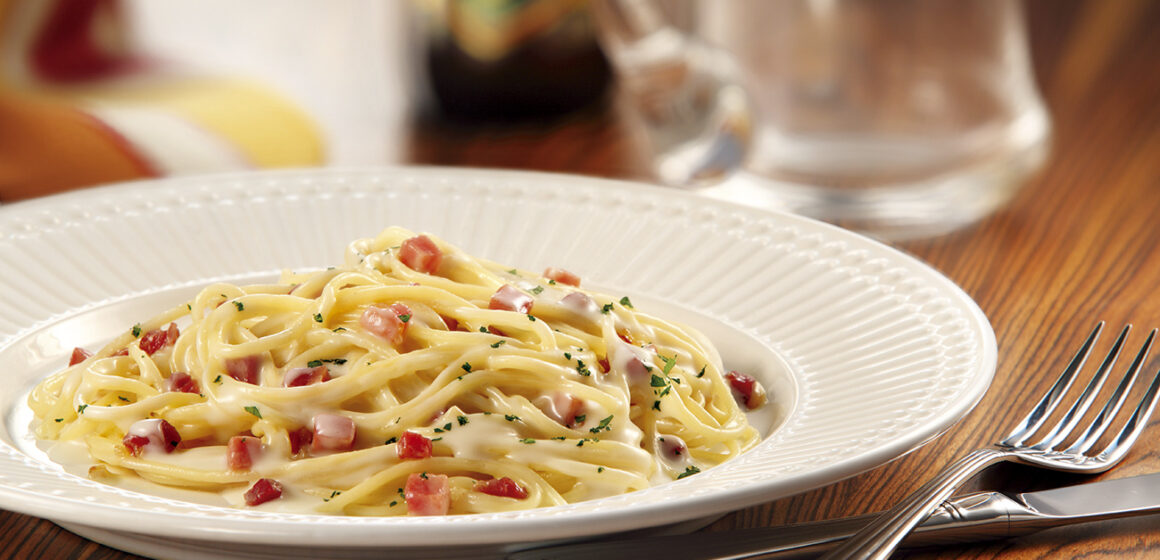 Capellini-a-Carbonara-Melograno Capellini à Carbonara: o clássico que nunca decepciona