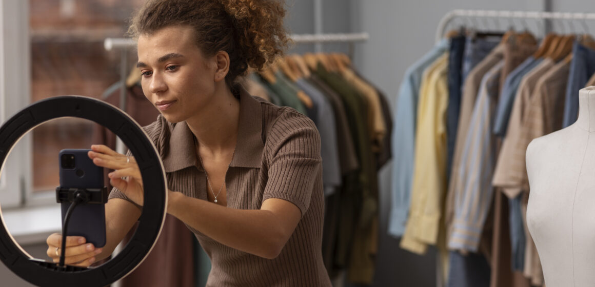 young-woman-organizing-live-shop Rebranding se torna estratégia de consolidação para marcas de moda que cresceram no digital
